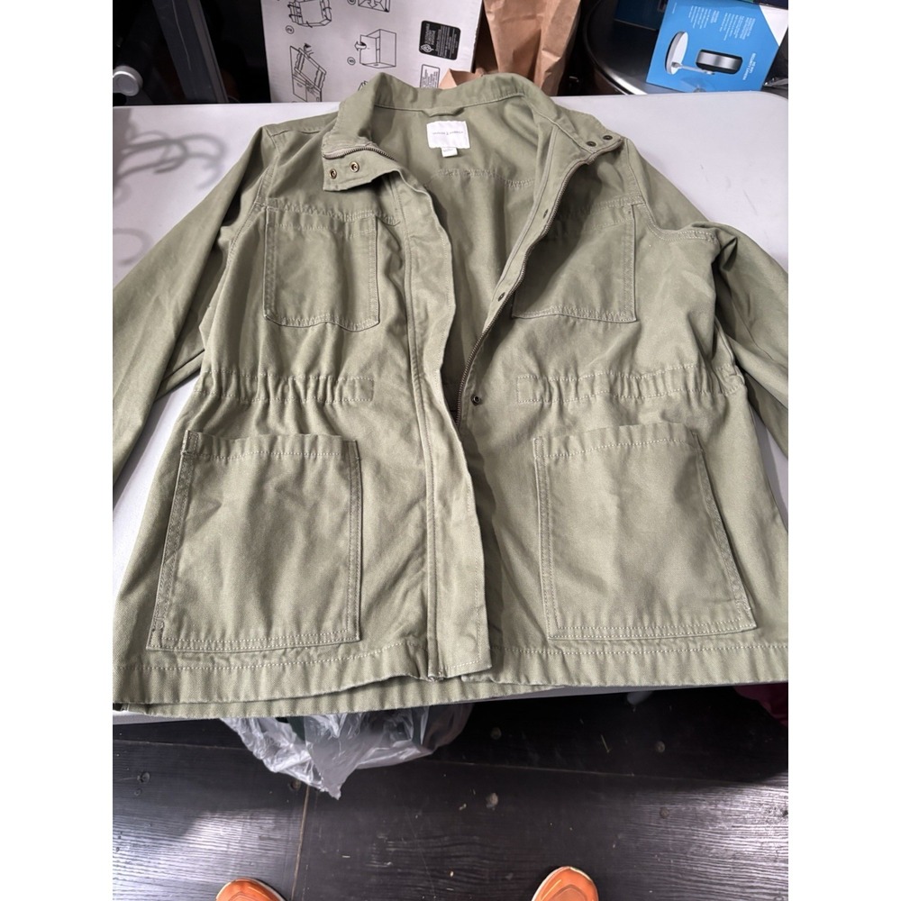 Vintage America Jacket Womens XL Green Canvas‎ Anorak Gorpcore Military